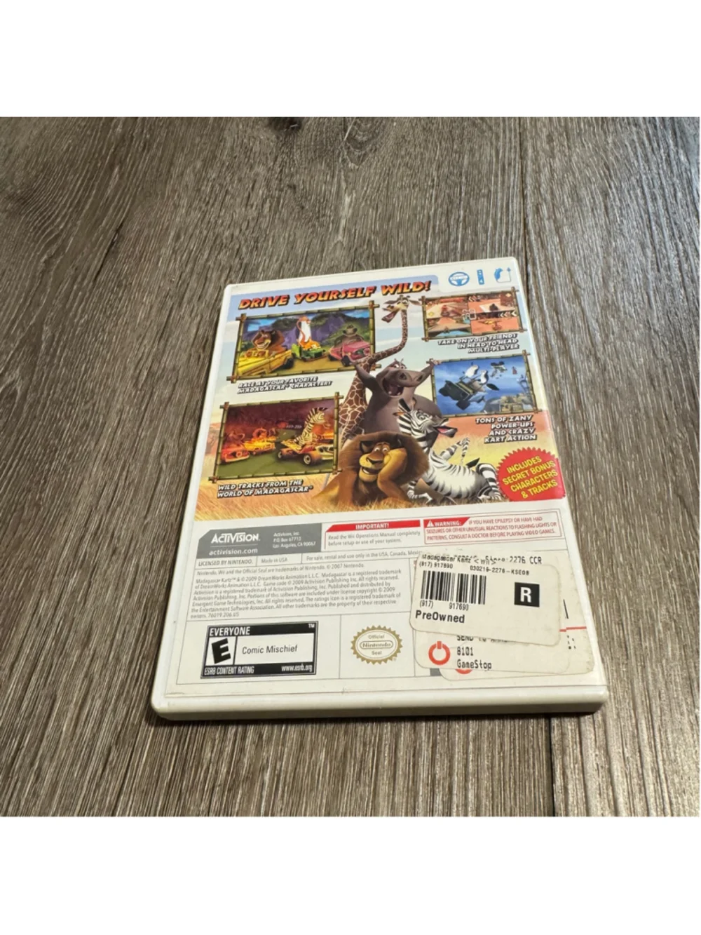 DreamWorks Madagascar Kartz Nintendo Wii Video Game